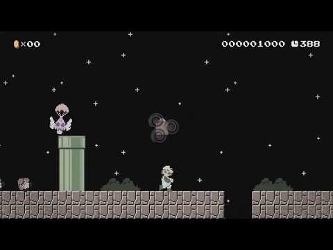 夜のSMB1-1がくさったキノコに汚染されたようです。 by ドゥル - Super Mario Maker 2 - No Commentary 1by