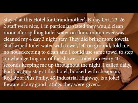 Red Roof Plus Philly Essington Bad Stay