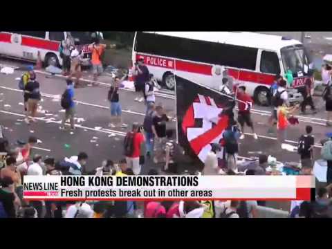Pro-democracy sit-ins in Hong Kong persist into early Monday   홍콩 ′센트럴 점령′ 시위