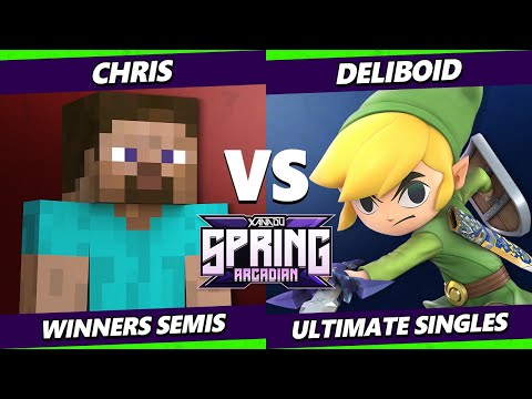 Spring Arcadian Top 8 - Chris (Steve) Vs. Deliboid (Toon Link) Smash Ultimate - SSBU