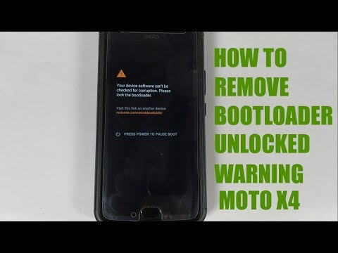 How to Remove Bootloader Unlocked Warning on Motorola Moto X4