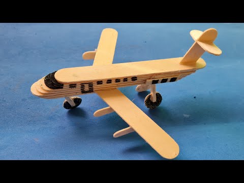 How To Make Airplane with icecream sticks | Civil Aviation Aircraft | Popsicle Easy Craft | DIY