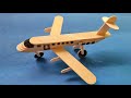 How To Make Airplane With Icecream Sticks Civil Aviation Aircraft Popsicle Easy Craft DIY