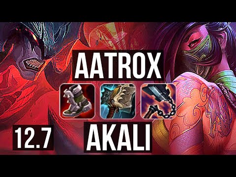 AATROX vs AKALI (TOP) | 5.2M mastery, 1600+ games, 6/2/8 | KR Diamond | 12.7