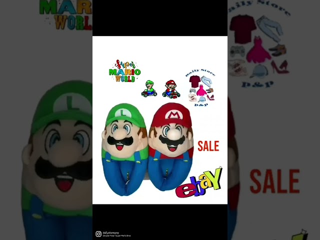 Vídeo relacionado con Super Mario Pantuflas niños, Pantuflas con Espalda Abierta para Juegos Luigi para niños, Zapatos de casa sin Cordones