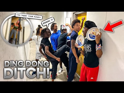 EXTREME DING DONG DITCH! | College Edition (GONE WRONG)