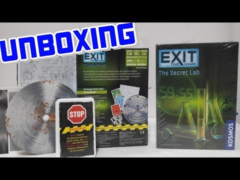 Exit the Game, The Secret Lab tabletop board game Unboxing (from Kosmos)