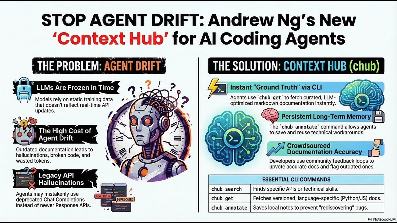 (Podcast) Andrew Ng and DeepLearning AI Launch Context Hub for Smarter Coding Agents