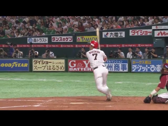 【9回裏】ホークス・中村晃 会心の一撃で5号2ラン!! 2017/9/25 H-E