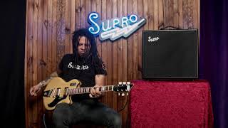 Video thumbnail for Eric McFadden plays the Supro Silverwood Guitar and Galaxy 1x12 combo by SuproUSA