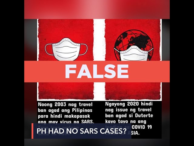 FALSE: Philippines was the only Asian country without SARS cases