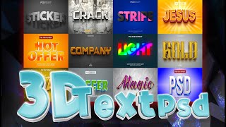Download lagu adobe photoshop 3d text effect psd template free download | Photoshop 3D Text Effects Free PSD File mp3