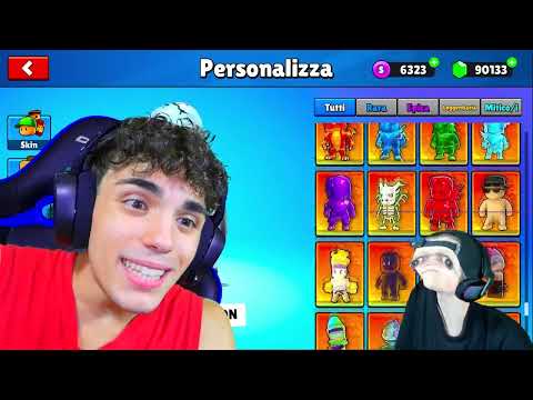 BIMBO PRO SUPER RICCO MI REGALA IL SUO ACCOUNT di STUMBLE GUYS! Ha 100 MILA GEMME!😱💸