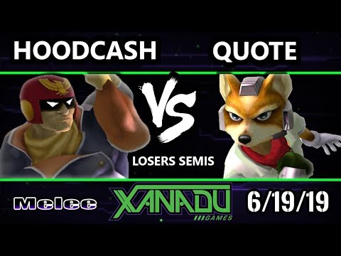 S@X 307 SSBM - Hoodcash (Captain Falcon) Vs. Quote (Fox) Smash Melee Losers Semis