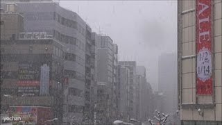preview picture of video '激しい降雪が続く都心・東京都品川区五反田 2013年1月14日 Gotanda,Tokyo (JAPAN)'