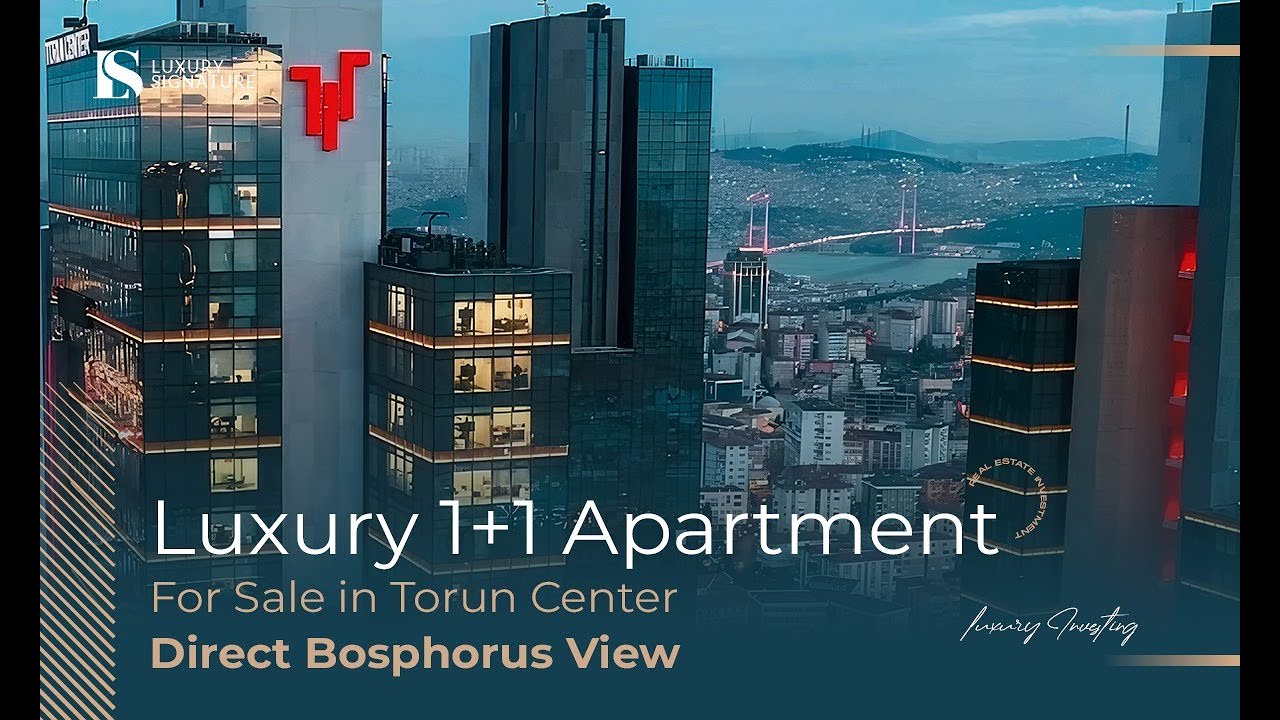 شقة فاخرة 1+1 في شيشلي ضمن مشروع Torun Center – في الطابق 32 مع إطلالة مباشرة وبانورامية على البوسفور!