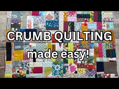 CRUMB QUILTING - how to make a new piece of fabric from your tiny scraps! #sewingtutorial #sewing