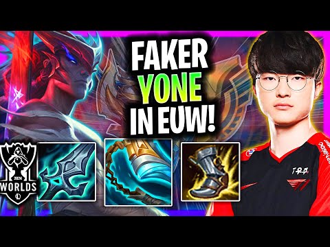 FAKER IS A GOD WITH YONE IN EUW SERVER! | T1 Faker Plays Yone Mid vs Syndra!  Season 2024
