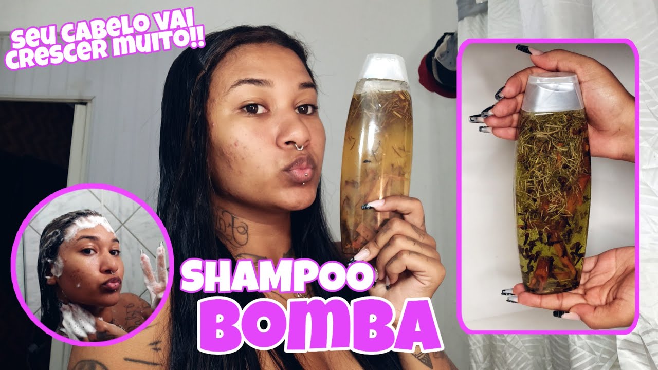 SHAMPOO BOMBA PARA CRESCIMENTO CAPILAR | SHAMPOO DE CRAVO, CANELA E ALECRIM