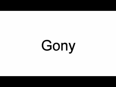 How To Pronounce Gony