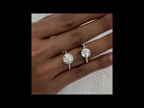 2 ct Round Diamond Rings: Signature Wrap VS Hidden Halo