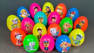 Paw Patrol Eggs: Looking For Slime Coloring: Ryder, Chase, Marshall,...Satisfying ASMR Video