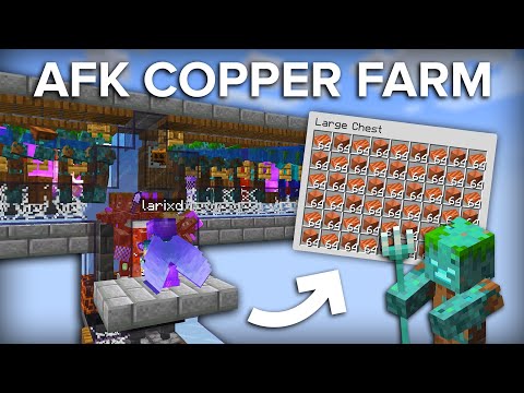 Minecraft Drowned Copper Farm - Over 500+ Copper Per Hour!