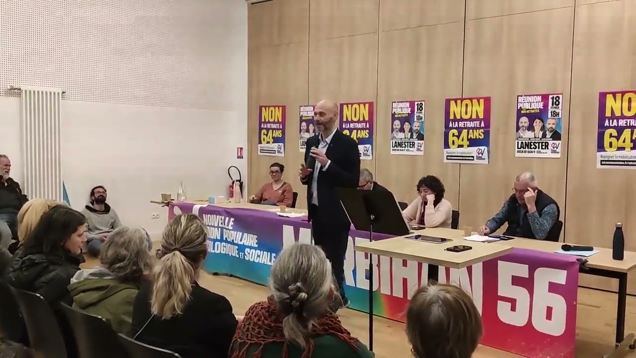 Meeting Lanester (extrait) - Le hold-up démocratique de la réforme des retraite