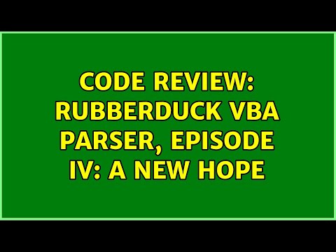Code Review: Rubberduck VBA Parser, Episode IV: A New Hope