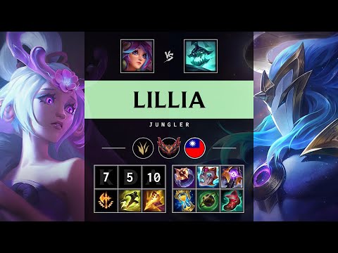 Lillia Jungle vs Hecarim - TW Grandmaster Patch 25.07