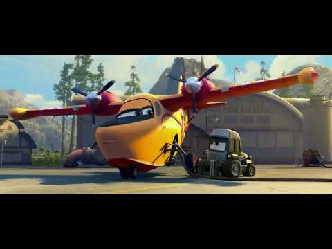 Official trailer still: Dusty Crophopper banks over Piston Peak as brass and snare tattoo into action