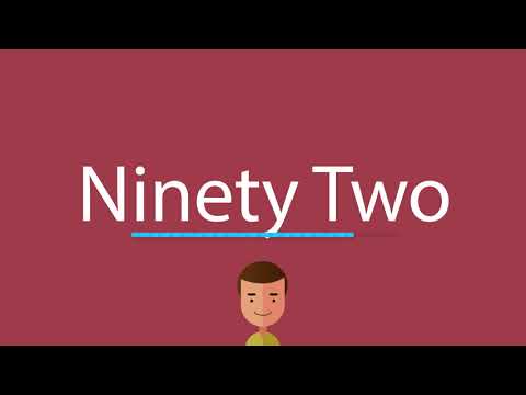 How to say Ninety Two in English