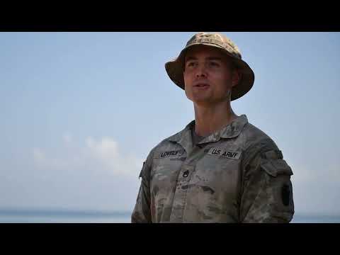 U S  service members complete the French Desert Commando Course