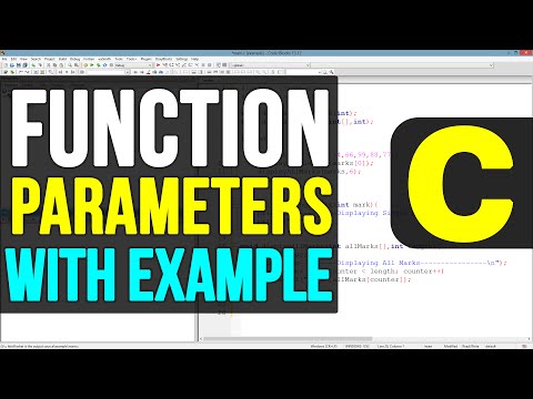 C Programming Video Tutorials for Beginners | Function Parameters Arguments with example