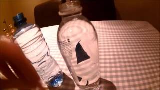 Bottle water negative   positive  charge
