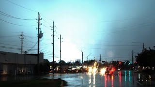 TORNADO HOUSTON TX - Power Flashes and mesocyclone this morning