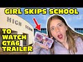 Girl Temper Tantrum Skips School To Watch GTA 6 Official Trailer Original