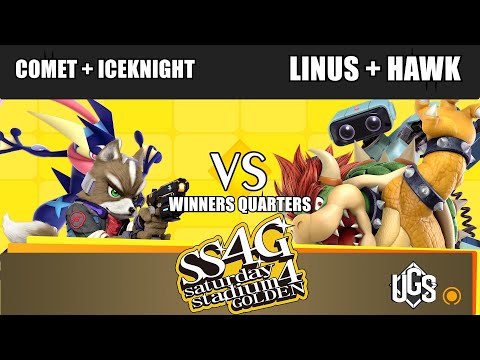 Saturday Stadium 4 Golden -  - Comet + IceKnight(Fox+Greninja) Vs. Linus + Hawk(Bowser+ROB)