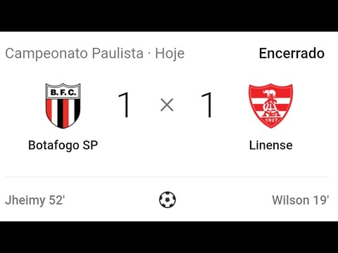 ● GOLS BOTAFOGO-SP 1 X 1 LINENSE-SP ●