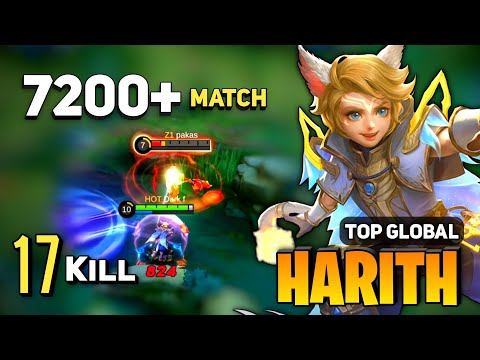 7200+ MATCH! Harith Aggressive Gameplay [ Harith Best Build Top Global ] By Dark f - Mobile Legends