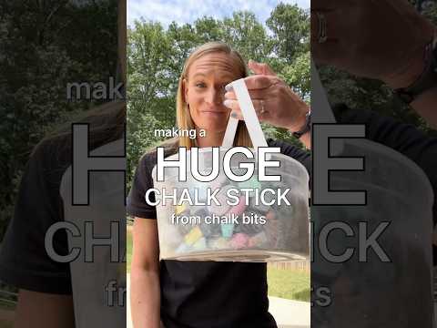 Can I make a HUGE CHALK STICK from this full bucket of chalk bits? 😳