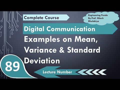 Example on Mean Variance Standard Deviation in Random Variable
