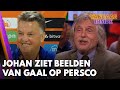 Johan ziet beelden van Van Gaal op persconferentie: 'Als hij ontspannen is, is hij leuk'