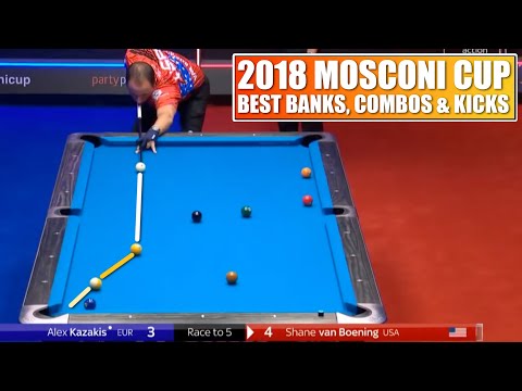 TOP 35 BEST BANKS, COMBOS & KICKS | Mosconi Cup 2018 (9-Ball Pool)