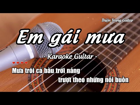 Karaoke Em gái mưa - Guitar Solo Beat | Thiện Trung Guitar