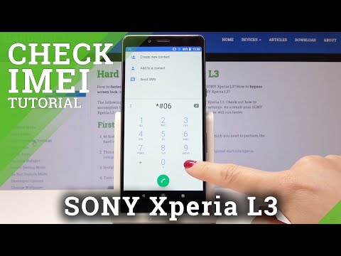 How to Check IMEI Number in SONY Xperia L3 - IMEI & Serial Number