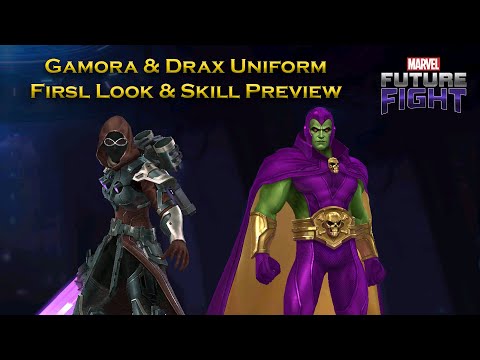 Gamora Infinity Wars And Drax Classic Uniform Skill Preview & Uniform Details