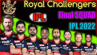 IPL 2022 RCB Full Squad | RCB 2022 Squad | IPL 2022 RCB Team Players List | RCB Team 2022