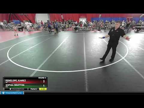 90-100 Lbs Round 3 - Penelope Juarez, WI Vs Sophia Bratton, MN E340
