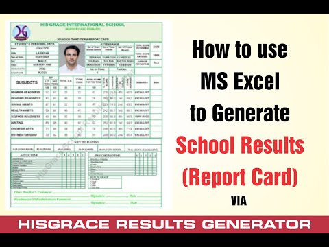 How to use Microsoft Excel to Generate Student Result (Report Card) via HisGrace Results Generator
